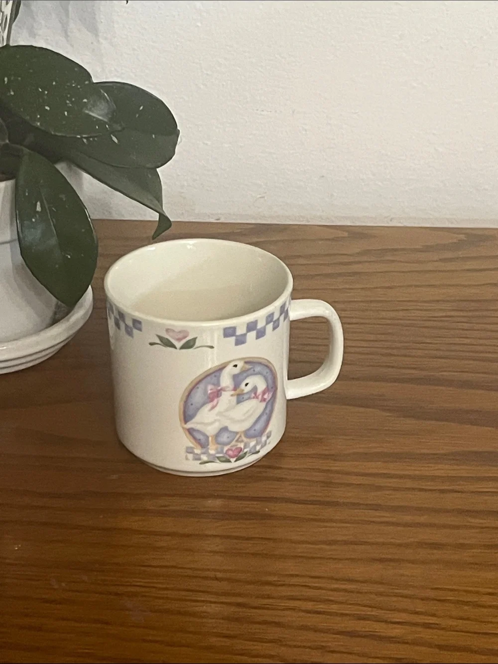Gibson cottagecore  Ceramic Mug with country geese and Floral Trim -